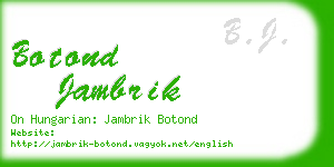 botond jambrik business card